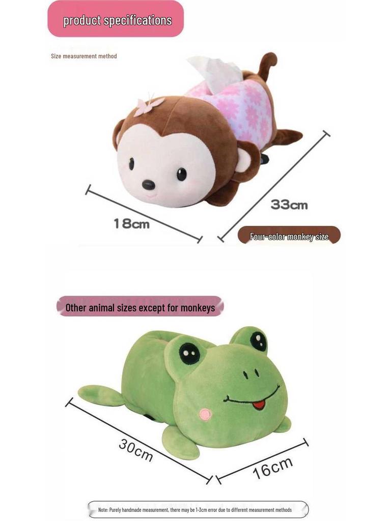 Cute Cartoon Car Hanging Armrest Tissue Box - Creative Interior Decoration