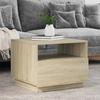 LED Coffee Table, Sonoma Oak, 50x49x40 Cm
