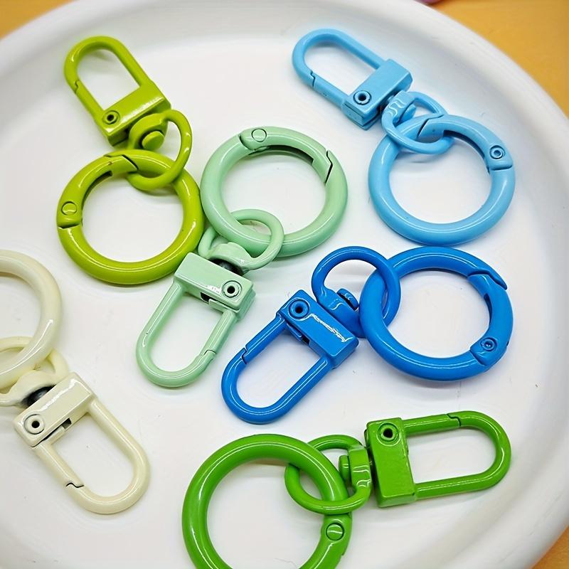 Handmade DIY Jewelry Making Keychain Hanging Ring Colorful Spring Buckle Candy Color Doll Bag Buckle Universal Buckle