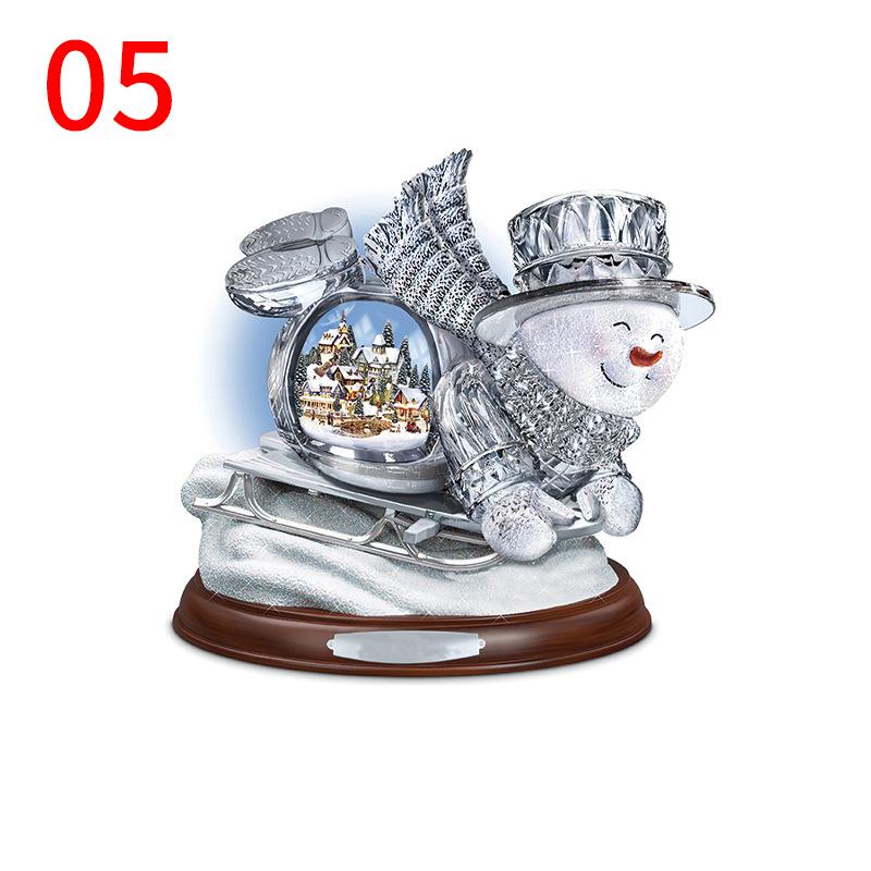 55Styles Home Decor Train Decor Rotating Sculpture Window Paste Stickers Christmas Tree