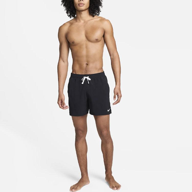 Nike Swim Solid Logo Drawstring Casual Shorts Men Shorts Black NESSE495-001