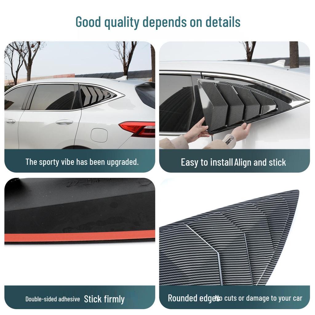 Haval F7 Rear Window Trim & Triangle Louver Decor