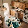 Blatt Tiere,Runder Teppich,Teppich für Wohnzimmer Schlafzimmer Sofa Spielzimmer Dekor,Rutschfeste Fußmatte
