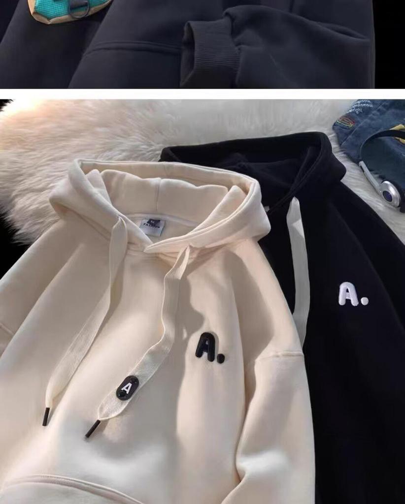 Unisex Trendiger Kapuzenpullover mit langen Ärmeln - Herbst/Winter 2025 Modischer lockerer Schnitt mit Buchstaben-Design