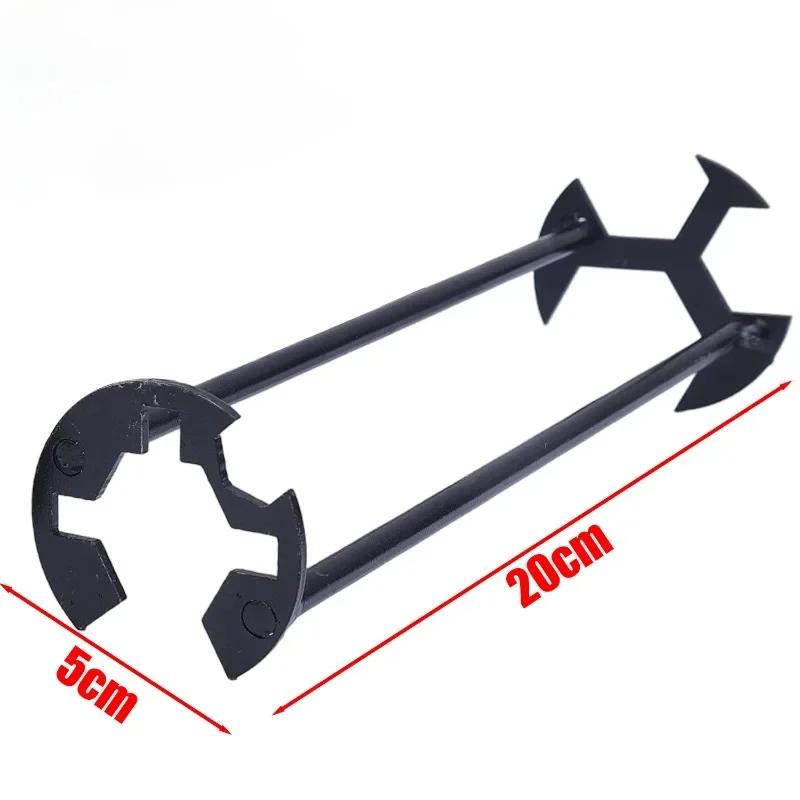 5-in-1 Sink Wrench Carbon Steel Water Faucet Hose Hexagonal Multifunctional Bathroom Kitchen Sink Hand  Repair Set Hardware Tool
