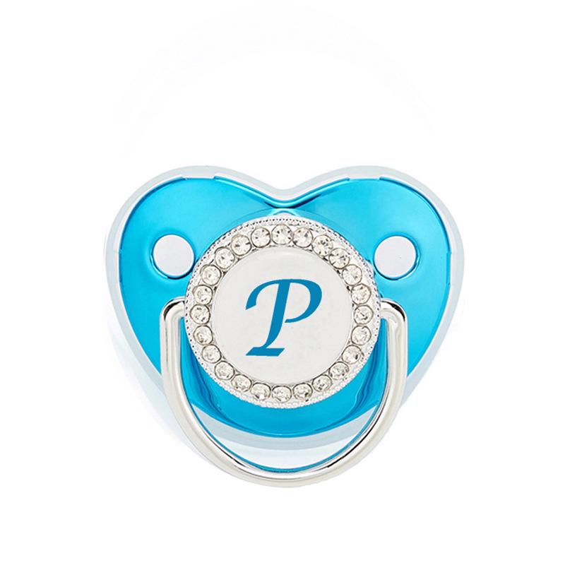 Blue Baby Diamond Pacifier - 26 Letter Teething Soother