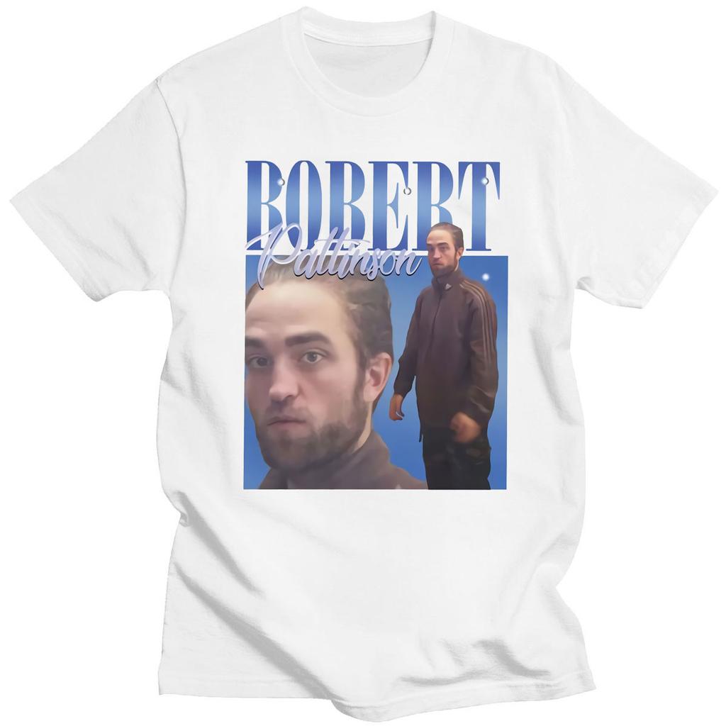 Robert Pattinson 90s Vintage Unisex Zwart T-shirt Unisex T-shirt Oversized Grafische T-shirts 100% Katoen T-shirt Unisex Dames T-shirts Tops