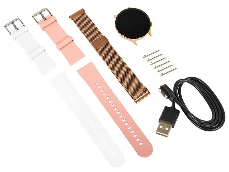 Chytré hodinky X19 Bluetooth růžové