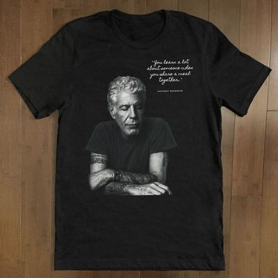Retro Anthony Bourdain Kortärmad Unisex Alla Storlekar Bts_107.23 Fri Frakt Unisex T-shirt