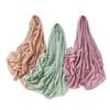 Solid Color Pearl Chiffon Semi-Circular Long Scarf - Breathable, Soft Draping Shawl