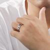 Jeshayuan Persönlichkeit Laser Gravur Christliches Kreuz Ring Männer Und Frauen Schmuck Edelstahlring Geschenk Mode Trendig