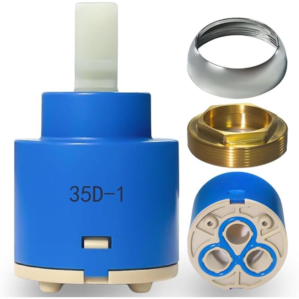 Ceramic Disc Cartridge Mixer Faucet Thermostatic Cartridge Faucet Disc Valve Pp Plastic for 35/40Mm