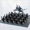 New 21Pcs Solider Uruk Hai Army Figrues King Angmar With Fell Beasts Shield Sword Bow Spear Weapons Kid Toys