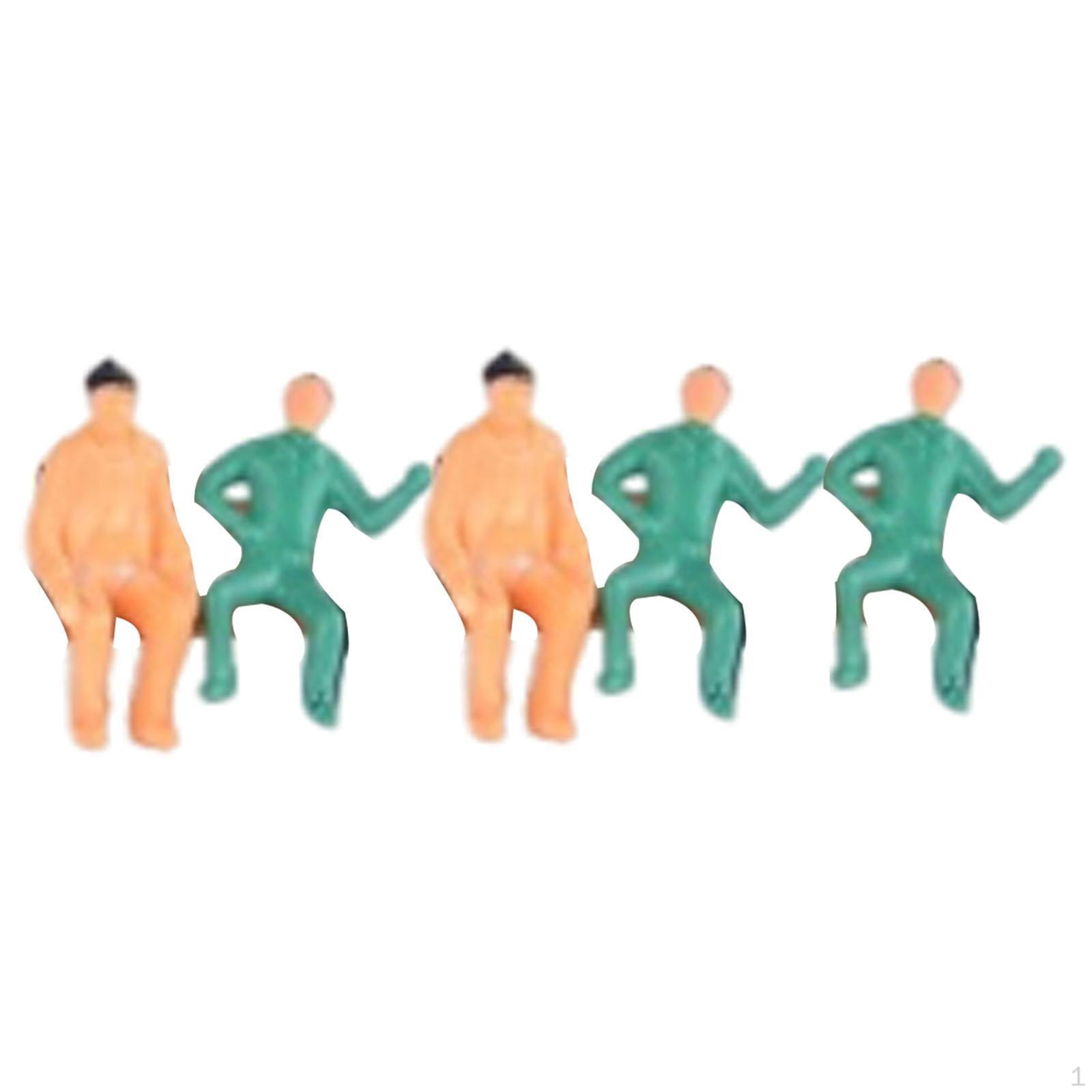 5 Pieces Mini People Figures Diorama Miniature Layout for Model Building 1.8 cm