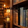 Metal Bookshelf Lantern Light Warm Yellow Library Reading Lamp Bookshelf Ghost Light  Reading