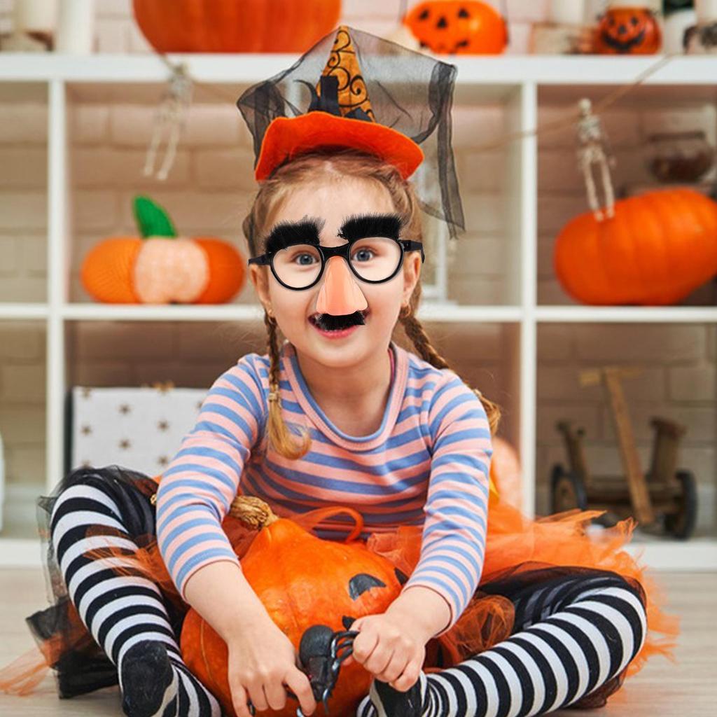 2025 New Halloween Disguise Glasses and Mustache Funny Big Nose Festival Gift Supplies Cosplay Party Costumes for Kids