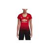 Adidas T Shirts Women's Red Crew Neck Moderate Straight Fit CG0084