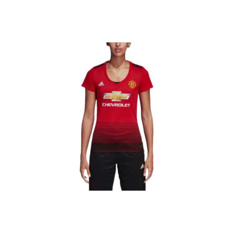Adidas T Shirts Women's Red Crew Neck Moderate Straight Fit CG0084