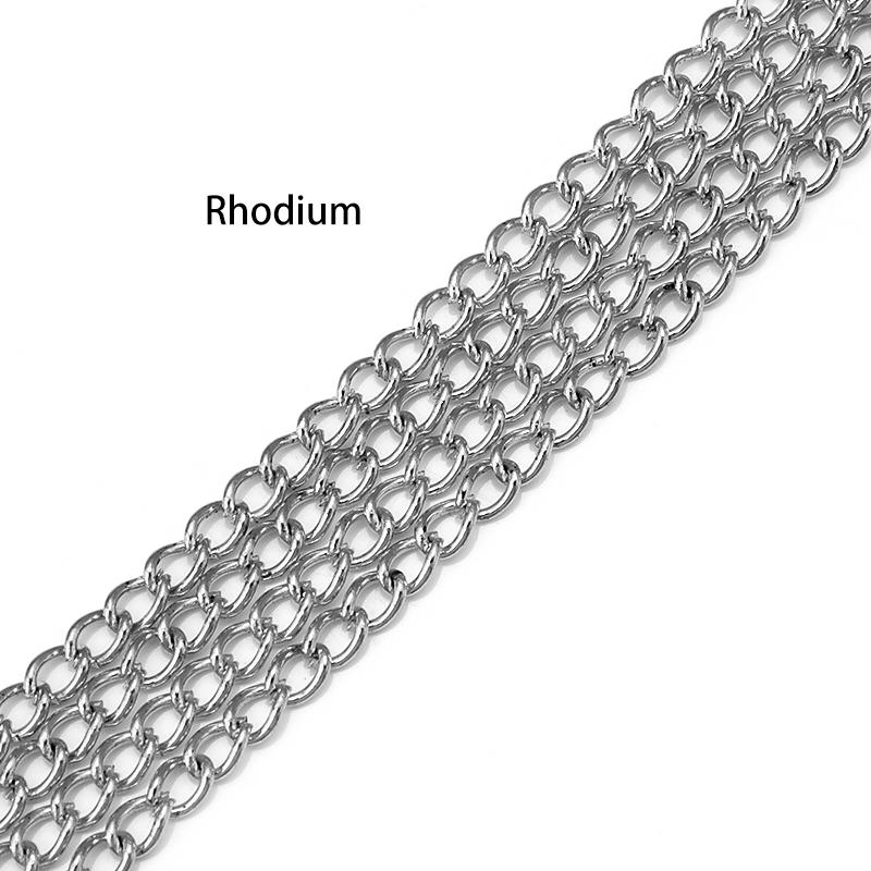 10m/Lot Tail Extender Chain Long Open Link Ring Extended Extension Necklace Chains For Jewelry Making Supplies Wholesale
