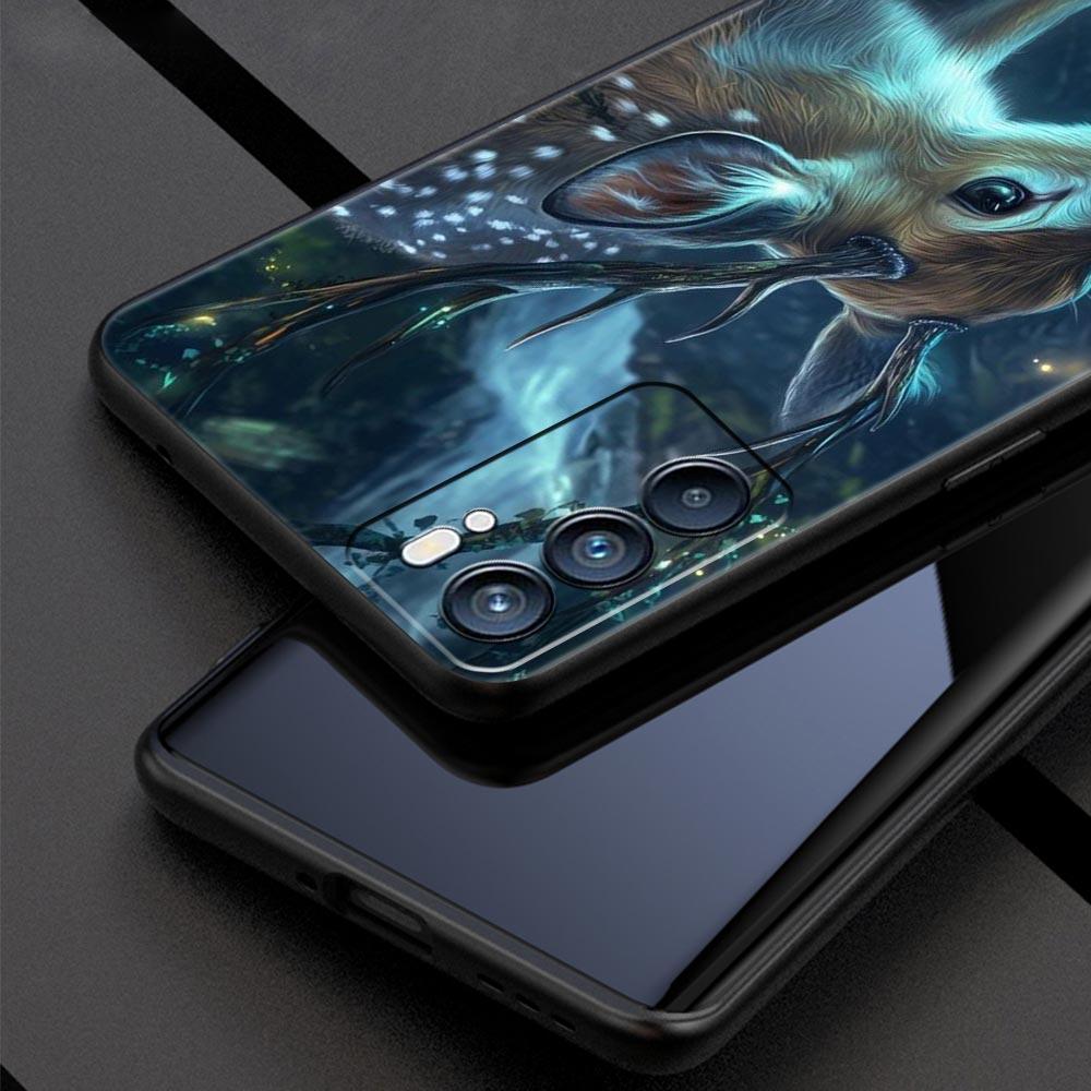 Cartoon Animal Deer Phone Case For Oppo Reno 13 12 11 10 7 F Find X5 X6 A98 A80 A79 A78 A57 A54 A31 A17 Pro 5G Soft TPU Cover