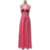 European Style 2025 Summer Women's Deep V Lace-Up Backless See-Through Slim Fit Dress