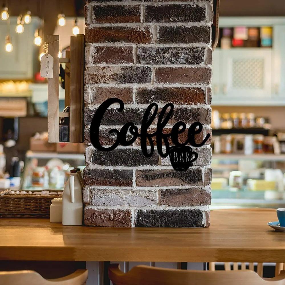 Metall-Wandschild – Coffee-Bar-Hängeschild mit Kaffee-Buchstaben-Design, stilvolle und langlebige Wanddekoration für Küchen, Cafés