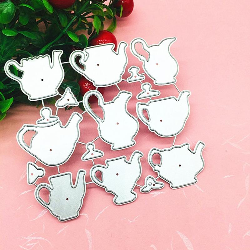 Tea Pot Metal Cutting Dies Photo Album Journal Diary Decoration Accessory