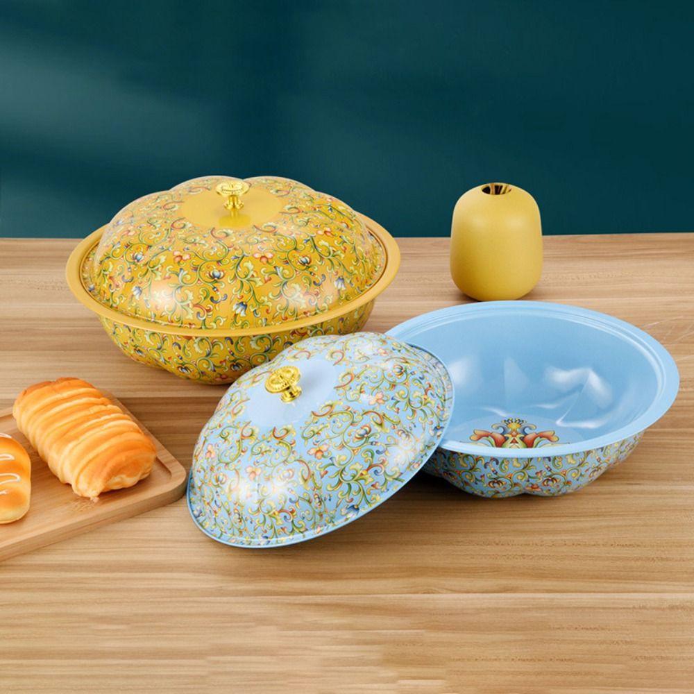 Blumentopf mit großem Fassungsvermögen mit Deckel 30cm Speisetablett Schüssel Becken Für Buffet und Raya-Feiern