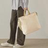 2-Way Casual Canvas Tote BagShoulder Bag, Durable, Large Capacity (White)