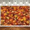 2D Vibrant Fall Maple Leaves Photography Background