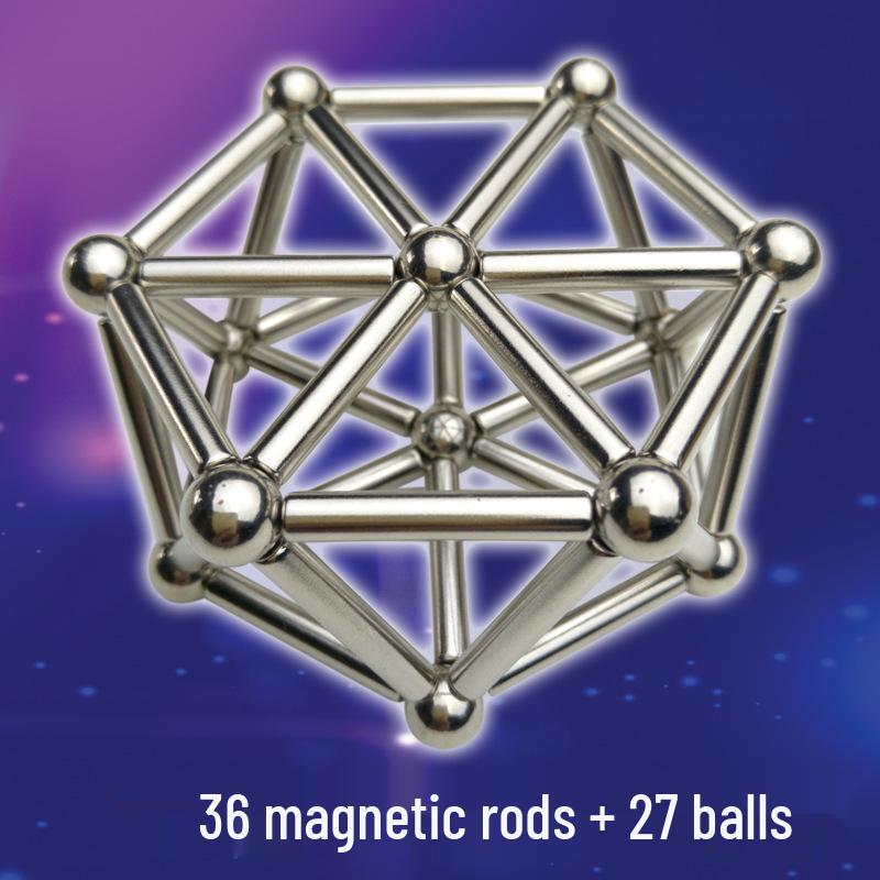 

Набор магнитных стержней и шариков из неодима, железа и бора 23mm Multicolor 36 Rods + 27 Balls