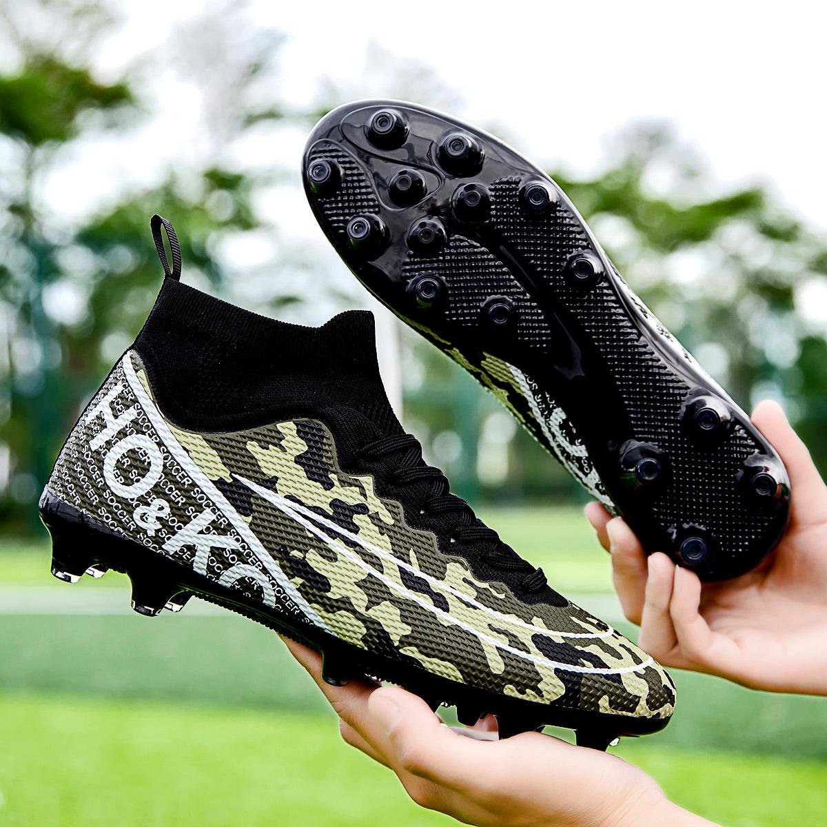 

HOKO Brand High-Top New Adult Student Professional Competition Long Spike Soccer Shoes with Sporty Stud Design 45