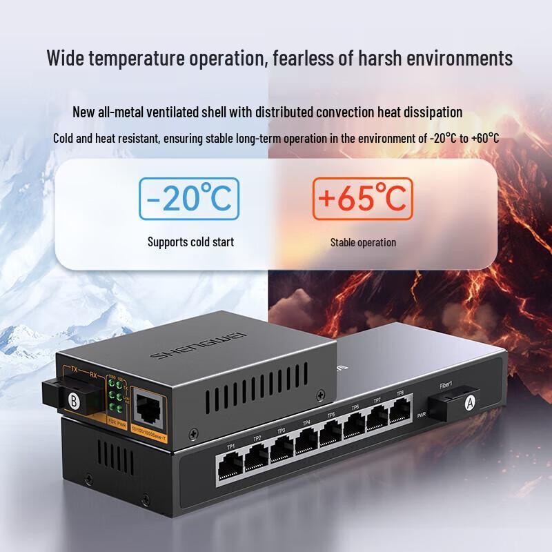 Shengwei BGH318P POE Gigabit Fiber Optic Media Converter