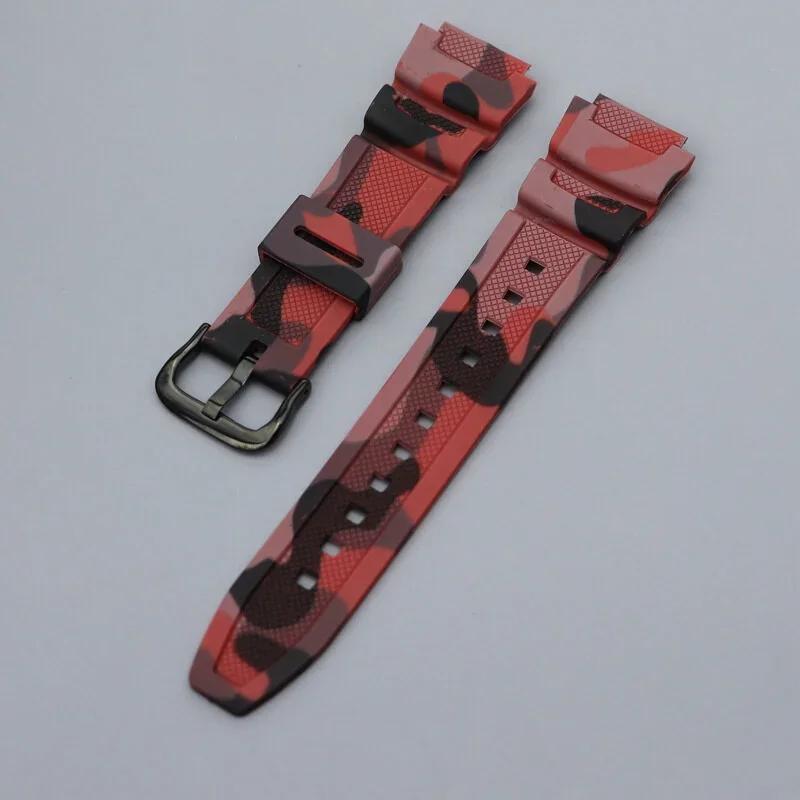 18mm For Casio W-218H AE1200/1000W/1300 W-800H 216H 735H Soft Rubber Watchband Silicone Sport Sweat-proof Watch strap Bracelet