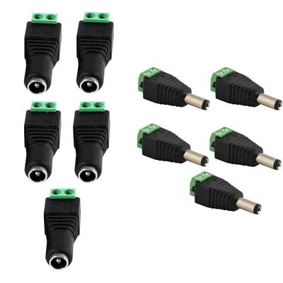 10x3.5mm 1//8/" TS Mono Male Plug to 2 Pin Connector 4Terminal Screws MagiDeal