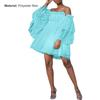 Women Dress Casual Slash Neck Women Mini Dress Off Shoulder Elastic Low Cut Dress Short Dress for Dating