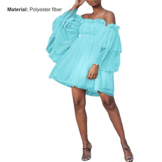 Women Dress Casual Slash Neck Women Mini Dress Off Shoulder Elastic Low Cut Dress Short Dress for Dating