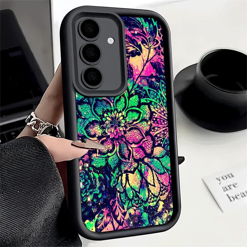 

Чехол для телефона Samsung Galaxy S26 S25 Ultra S24 FE Мандала Подсолнух Мечтательный Стиль Оболочка S23 Plus S22 + S21 S20 5G Мягкий Силикон Samsung S25 Ultra