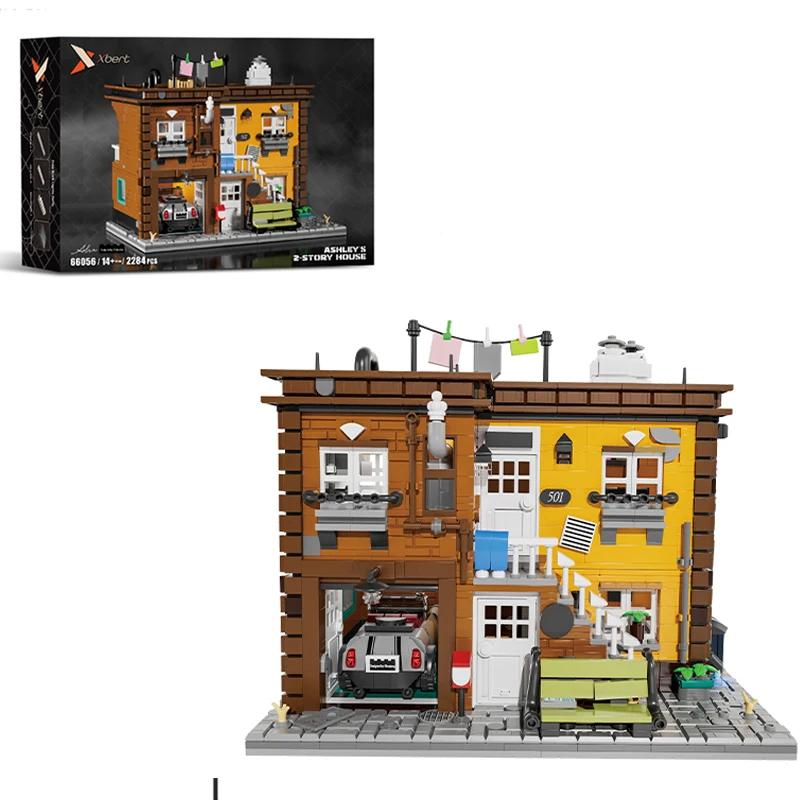 

2284PCS English Cottage Building Blocks Retro House with Car Moc Model Bricks Desktop Decoration Diy Toys For Kids Holiday Gifts