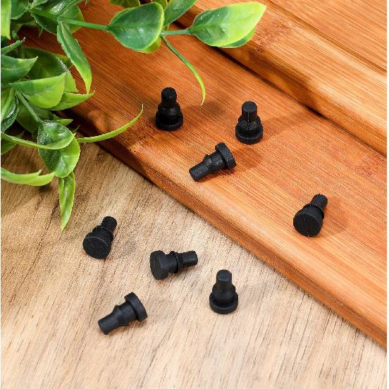 12Pcs Rubber Feet for Slow Cookers Replaceable Slow Cooker Legs Pot ert Accessories Prevent Scratches Marks and Damages Rubber Push-in Bumper, Black