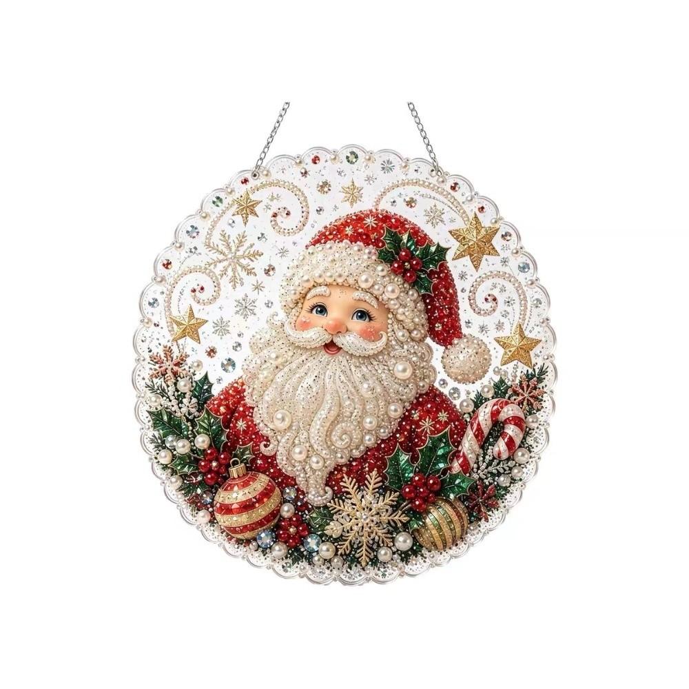 Round Acrylic Christmas  Painting Kit Home Decoration Craft Kit  Home Decor