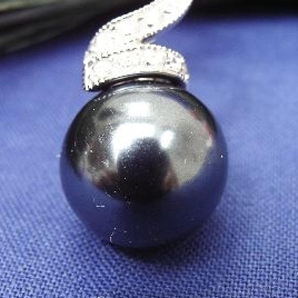 Les Trésors De Lily [B9576] - Silver Pendant 'Renaissance' Grey White