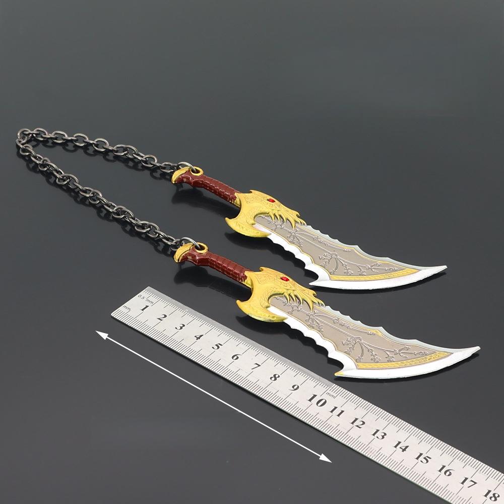 18cm God of War 4 Katana Sword Metal Anime Kratos Athena Blade Ghost Leviathan Chaos Real Size Japanese Katana Sabre Figure Plaything