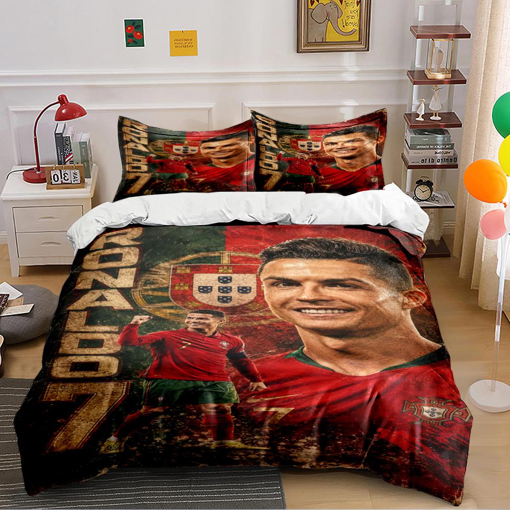 Soccer-Themed Bedding Set Bedding Duvet Cover Set Duvet Cover Pillowcases Home Decor (1 * Duvet Cover 2 * Pillowcases, without duvet insert) 135x200cm