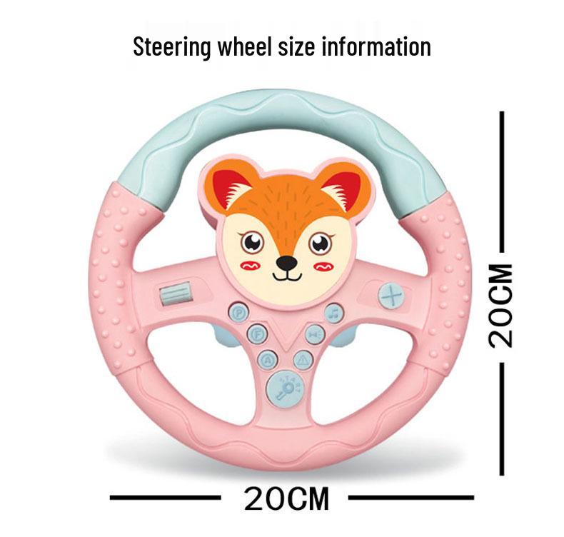 Kids' Interactive Cartoon Steering Wheel Toy for Rear Seat