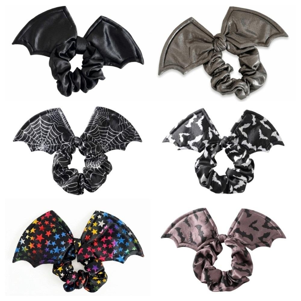 Gothic Bat Scrunchie Star Spider Web Hair Tie Creative Halloween Hair Bow  Masquerades