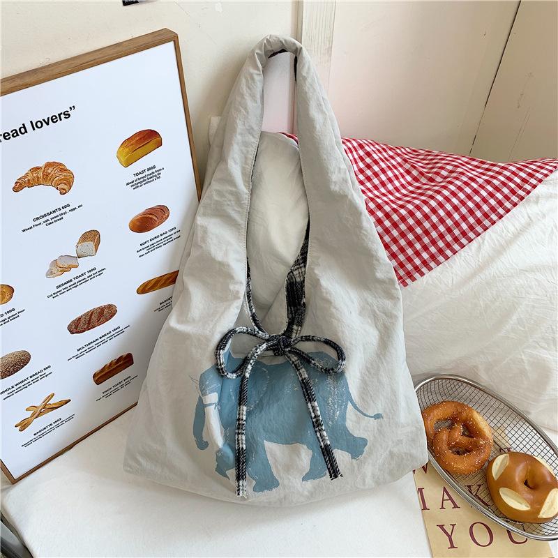 

Canvas plaid bag women s large-capacity new autumn and winter versatile shoulder bag college student class tote bag белый