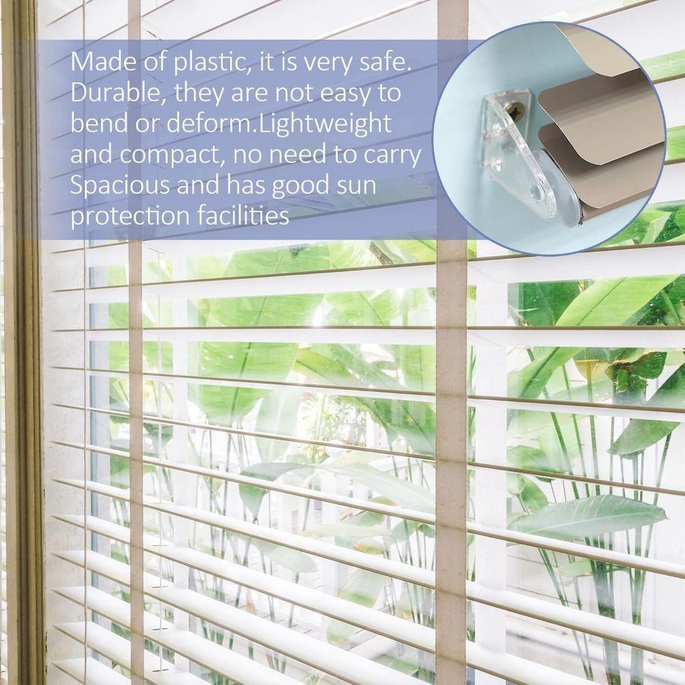 8PCS Transparent Mini Blind Brackets Univerasal Bottom Rail Holder  Window Blinds Accessories