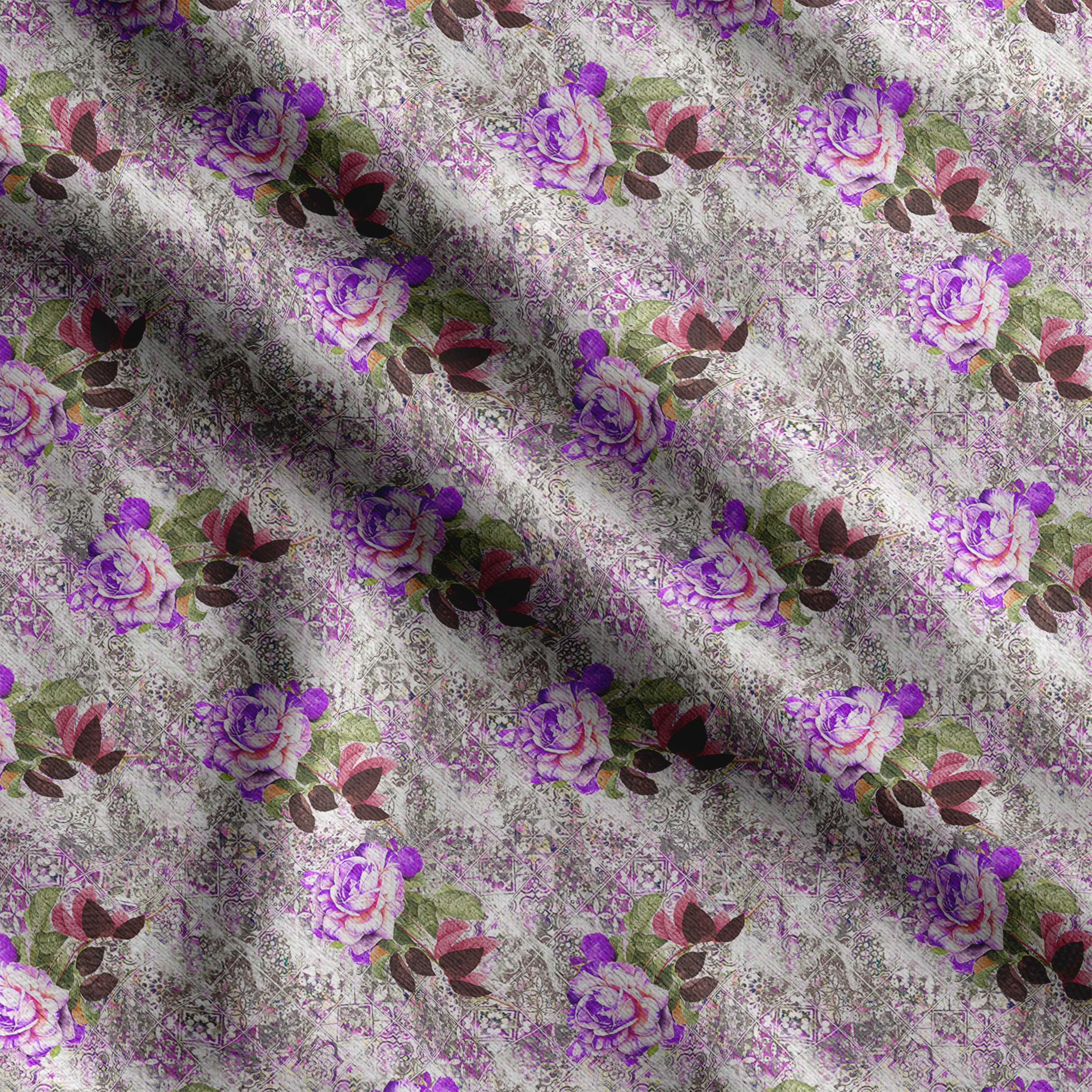 

Квітковий принт Soimoi, бавовняний кембрик, стьобальна тканина, що продається у дворі, шириною 42 дюйма, бавовняна тканина середньої щільності, швейні приналежності, 42 Inch Wide - Cotton Cambric Фіолетовий