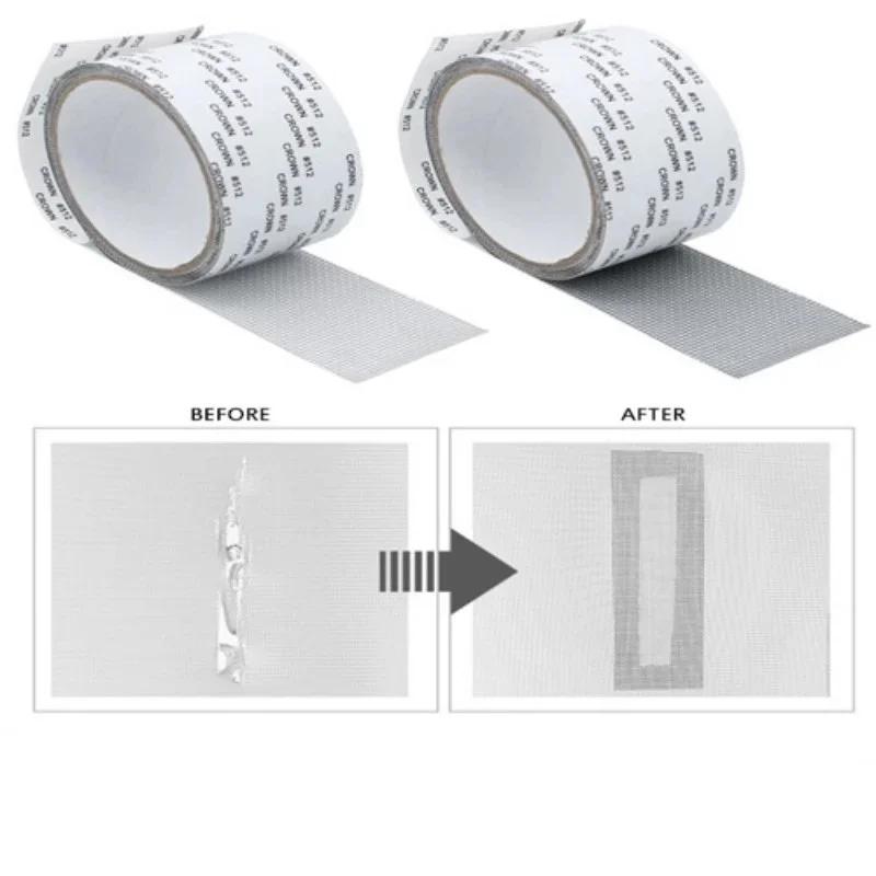 Window Screen Repair Tape Self-adhesive Net Door Fix Patch Anti-Insect Mosquito Mesh Broken Holes Repair